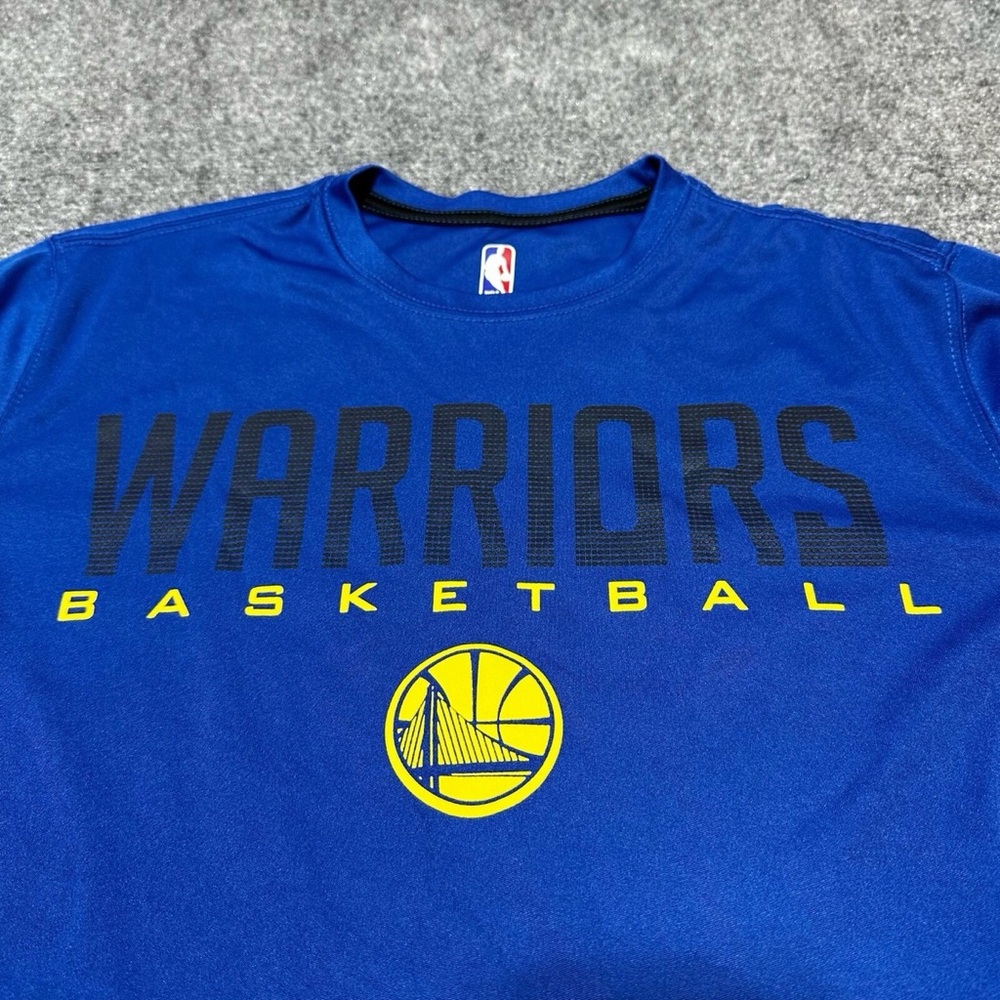 NBA Warriors Royal Blue T-Shirt with Yellow Logo